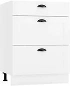 Szafki kuchenne - Szafka kuchenna stojąca 60 ADELE D60 S/3 biała mat STOLKAR - miniaturka - grafika 1