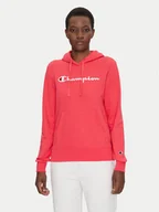 Bluzy damskie - Champion Bluza Slim Big Logo 118097 Koralowy Regular Fit - miniaturka - grafika 1