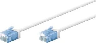 Goobay Ultra-elastyczny CAT 6A kabel krosowy, slim, U/UTP, biały - Długość kabla 0.15 m - Kable komputerowe i do monitorów - miniaturka - grafika 1