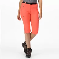 Spodnie damskie - Regatta Damskie Spodnie Trekkingowe 3/4 Xert Capri Light Pomarańczowy, Rozmiar: 46 - miniaturka - grafika 1