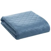 Narzuty - Narzuta 70 x 160 Pikowana Velvet Luiz5 Niebieski - miniaturka - grafika 1