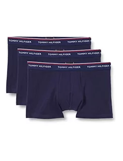 Spodenki damskie - Tommy Hilfiger Trunk 3p Bokserki (szorty) Mężczyźni, Niebieski (Peacoat-pt 409), S - grafika 1