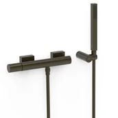 Baterie wannowe i prysznicowe - Bateria prysznicowa natynkowa Tres Project czarny brąz 21116701KMB - miniaturka - grafika 1