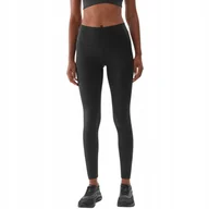 Legginsy - Legginsy damskie 4F F277 głęboka czerń 4FWAW24TFTIF277 20S S - miniaturka - grafika 1