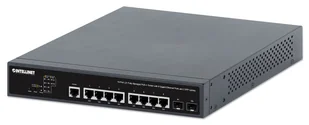 Intellinet 562003 łącza sieciowe Zarządzany L2+/L3 Gigabit Ethernet (10/100/1000) Obsługa PoE 1U Czarny - Pozostałe akcesoria sieciowe - miniaturka - grafika 1
