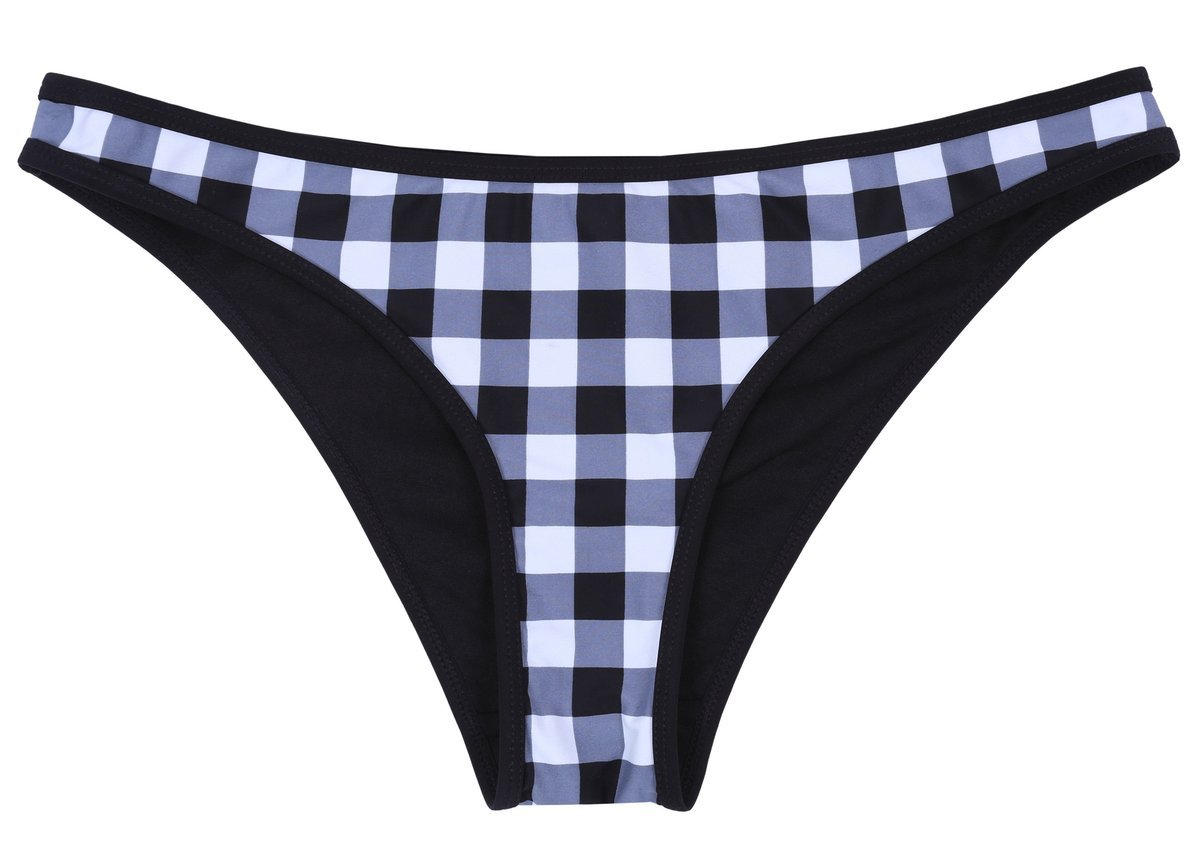 Majtki od kostiumu kąpielowego, w kratkę XXL