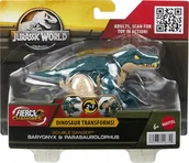 Figurki dla dzieci - Jurassic World Fierce Changers Dinozaur 2w1 Baryonyx Parasoralophous HLP09 - miniaturka - grafika 1