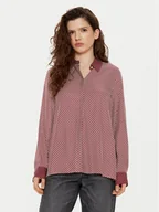 Koszule damskie - Tommy Hilfiger Koszula WW0WW44036 Bordowy Relaxed Fit - miniaturka - grafika 1