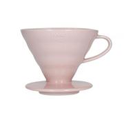 Zaparzacze i kawiarki - Hario - ceramiczny dripper V60-02 - różowy - miniaturka - grafika 1
