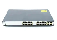 Switche - Cisco Catalyst 3750 24 10/100/1000T PoE + 4 SFP + IPB Image (WS-C3750G-24PS-S) - miniaturka - grafika 1