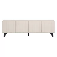 Szafki RTV - Kremowa szafka pod TV z litego drewna sosnowego 181x56 cm Miller – WOOOD - miniaturka - grafika 1