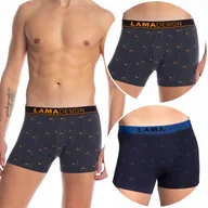 Majtki męskie - Bokserki Męskie Szorty 2 PARY Bawełniane LAMA - M - miniaturka - grafika 1