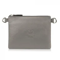 Torebki damskie - TOREBKA DAMSKA SKÓRZANA NA RAMIĘ KOMPAKTOWA KOPERTÓWKA SZARA PAOLO PERUZZI SI-41-GR - miniaturka - grafika 1