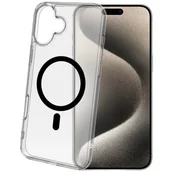 Etui i futerały do telefonów - Etui CELLY Gelskinmag do Apple iPhone 16 Plus Przezroczysto-czarny - miniaturka - grafika 1