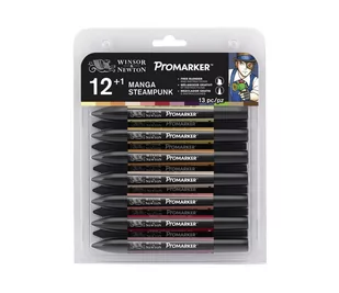 Zestaw Promarkerów, Winsor&Newton, 12+1 Manga - Kredki, ołówki, pastele i pisaki - miniaturka - grafika 1