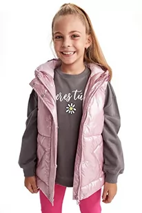 DeFacto kamizelka dla dziewczynek - DeFacto bluza bez rękawów dla dziewcząt, LT.Lilac, 5/6 Y, Lt.lilac, 5/6 Y - Kurtki i płaszcze dla dziewczynek - miniaturka - grafika 1
