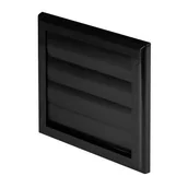 Kratki wentylacyjne - Osłona wentylacyjna 14 x 14 Ø125 czarny - miniaturka - grafika 1