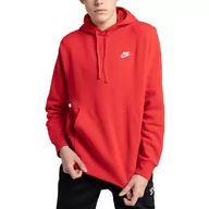 Bluzy sportowe męskie - Bluza Nike Sportswear Club Fleece BV2654-657 - czerwona - miniaturka - grafika 1