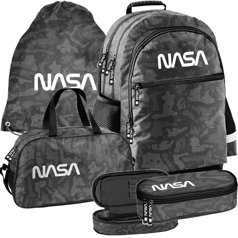 ZESTAW szkolny PLECAK piórnik torba NASA Camo