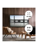 Uchwyty do monitorów - Uchwyt do TV Maclean MC-422, max VESA 800x400, 43-100'', 120kg, reg. odchylenia +15°~-15° - miniaturka - grafika 1