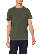 Koszulki męskie - camel active Męski T-shirt 4096439T03, zielony (Leaf Green), L - miniaturka - grafika 1