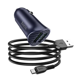 Hoco Ładowarka Z39 2xUSB 2xQC3.0 18W + kabel micro USB 590 - Ładowarki samochodowe - miniaturka - grafika 1