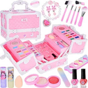 Jokomisiada Duży zestaw do makijażu kuferek kosmetyki makeup dla dziewczynki ZA5177 - Zabawki kreatywne - miniaturka - grafika 1