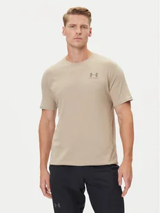 Under Armour T-Shirt UA Left Chest Logo 1326799 Beżowy Loose Fit - Koszulki i topy damskie - miniaturka - grafika 1