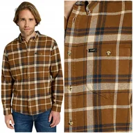 Koszule męskie - Lee RIVETED SHIRT luźna mięsista bawełniana koszula w kratę flanela L - miniaturka - grafika 1