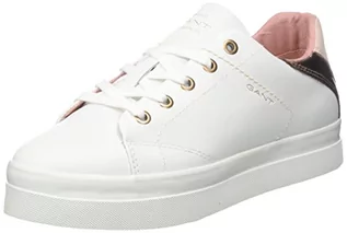 Sneakersy damskie - GANT Damskie sneakersy Avona, White Pink, 39 eu - grafika 1