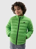 Kurtki i płaszcze dla chłopców - 4F Kurtka puchowa z wypełnieniem syntetycznym chłopięca - zielona 152 (11-12 lat) - miniaturka - grafika 1