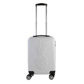 Walizki - Walizka Kabinowa Ananas Biała, Lekka i Wytrzymała - miniaturka - grafika 1