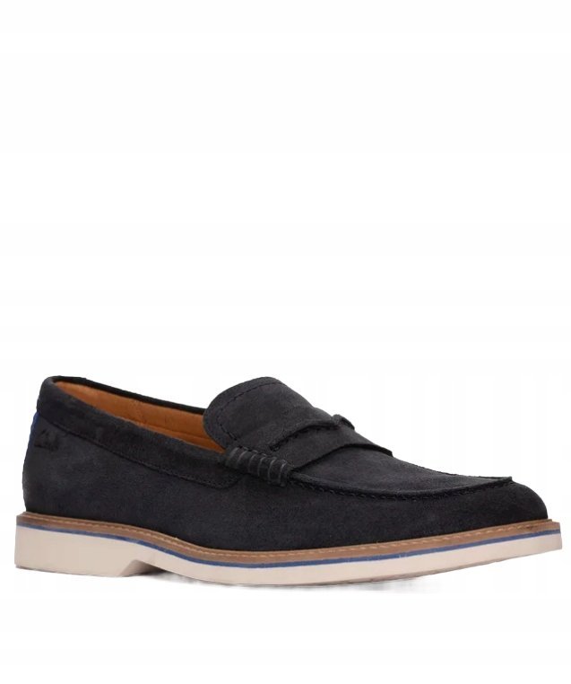 CLARKS PÓŁBUTY SKÓRZANE GRANATOWE MĘSKIE 42,5 1J0A