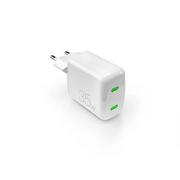 Ładowarki do telefonów - PURO MiniPro Wall Charger GaN - Ładowarka sieciowa 2 x USB-C 35W PD (biały) - miniaturka - grafika 1