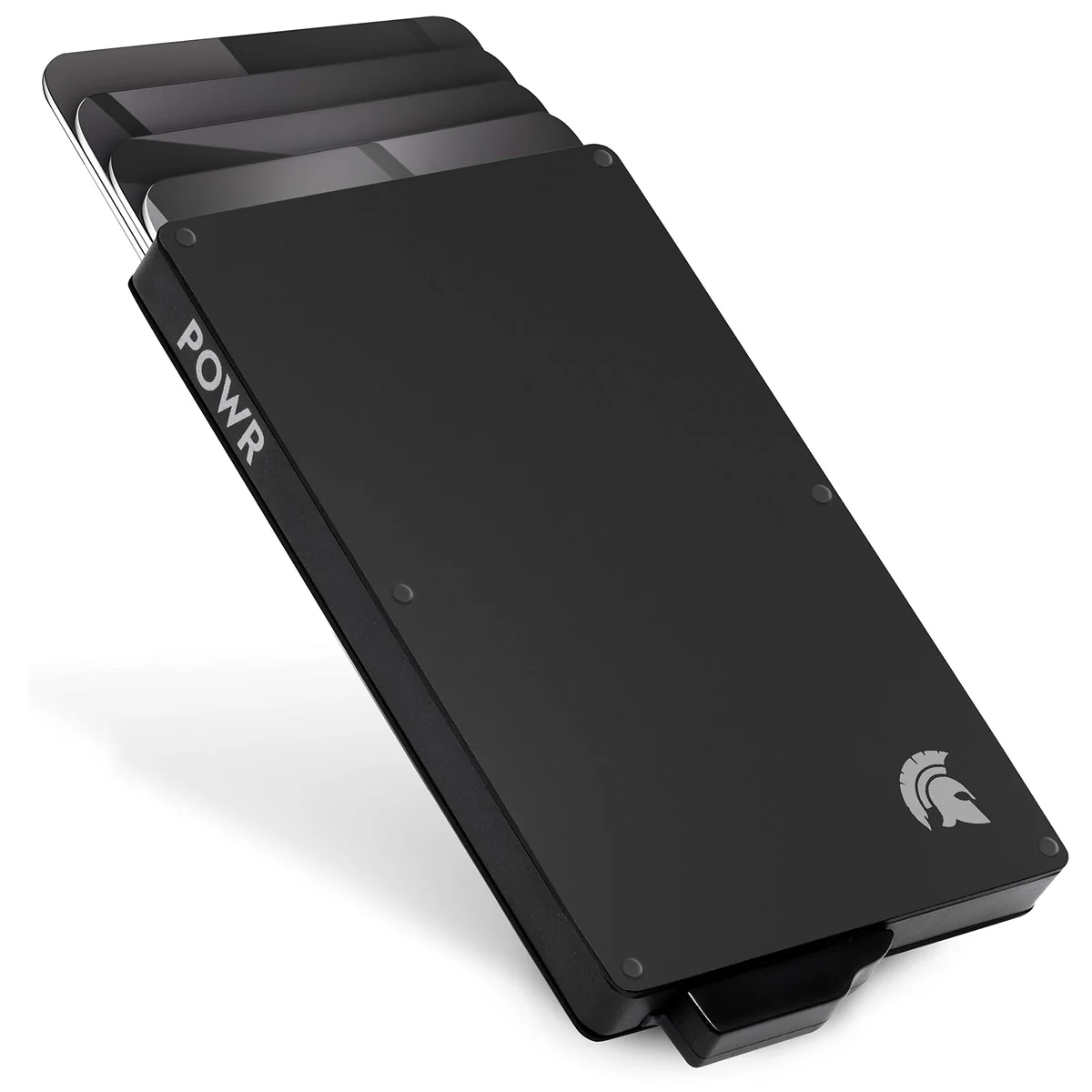 POWR Męski Metalowy Portfel z Etui na Karty - Minimalistyczny Portfel RFID z Blokadą Sygnału - Ochrona Kart Przed Kradzieżą Bezdotykową - Elegancki,..