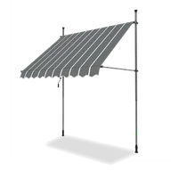 Markizy - Markiza balkonowa EASY Grey/White 300x130cm - Focus Garden - miniaturka - grafika 1