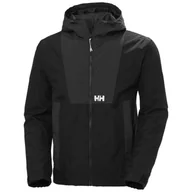 Kurtki i kamizelki sportowe męskie - Helly Hansen Rig, kurtka przeciwdeszczowa, męska, czarna - miniaturka - grafika 1