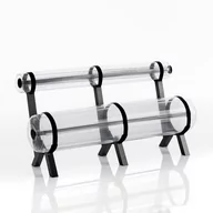 Ławki ogrodowe - Ziba Bench 1,5 M Aluminium Frame Transparent - miniaturka - grafika 1