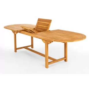 TAMAN FSC® - składany stół z drewna tekowego 240/300 x 100 cm - Stoły ogrodowe - miniaturka - grafika 1