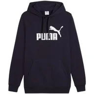 Bluzy męskie - Bluza męska Puma ESS No.1 Logo Hoodie TR granatowa 682572 16 S - miniaturka - grafika 1