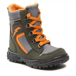 Buty dla chłopców - Śniegowce Superfit GORE-TEX 1-000048-7000 S Green/Orange - grafika 1