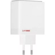 Ładowarki do telefonów - OnePlus Ładowarka sieciowa SuperVOOC 100W USB-C, USB-A + kabel, biała - miniaturka - grafika 1
