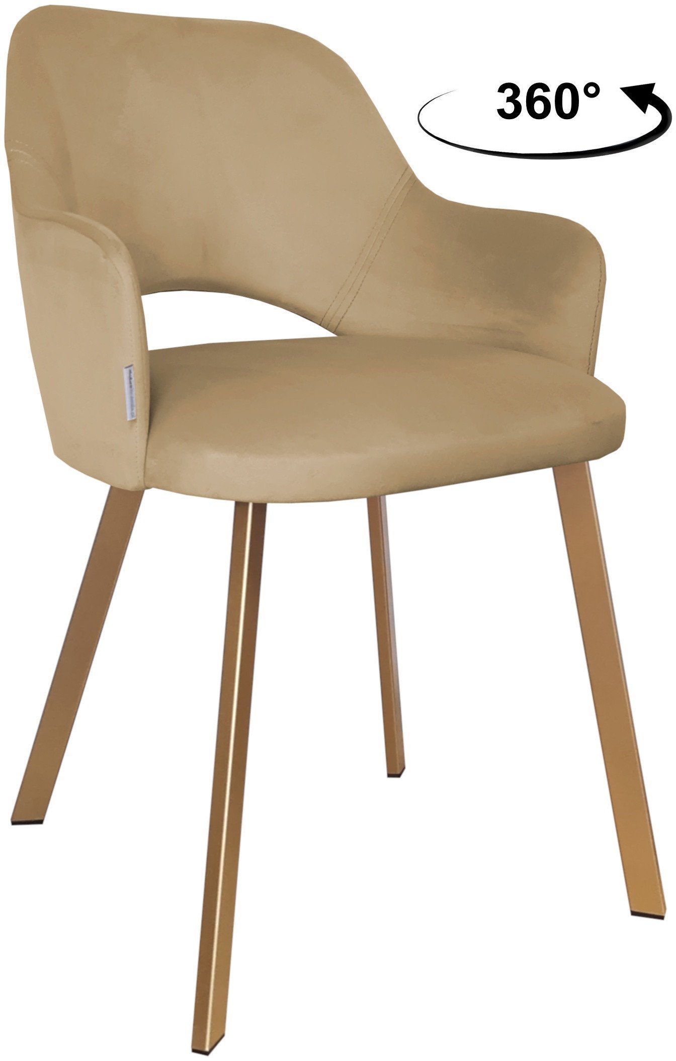 Krzesło obrotowe Milano podstawa Profil złota MG06