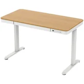 Biurka - Biurko z elektryczną regulacją wysokości ET119W-C biały/dąb - miniaturka - grafika 1