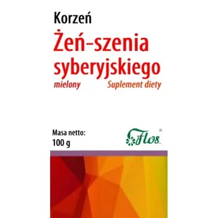 Flos Flos Korzeń Żeń-szenia syberyjskiego mielony 100g FL417 - Zioła - miniaturka - grafika 1