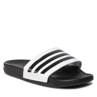 Klapki i japonki damskie - Adidas Klapki adilette Comfort GZ5893 Ftwwht/Ftwwht/Black - grafika 1