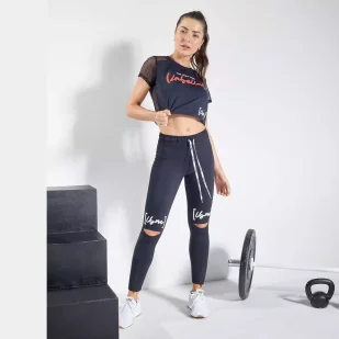 Legginsy damskie LABELLAMAFIA LEGGING FINEST BLACK - Legginsy - miniaturka - grafika 5