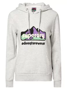 Superdry - Damska bluza z kapturem, szary - Bluzy damskie - miniaturka - grafika 1