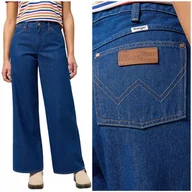 Spodnie damskie - Wrangler WORLD WIDE luźne szerokie damskie spodnie jeansowe palazzo W28 L32 - miniaturka - grafika 1