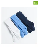 Rajstopy dziecięce - COOL CLUB Rajstopy (3 pary) w kolorze niebieskim, granatowym i białym - miniaturka - grafika 1